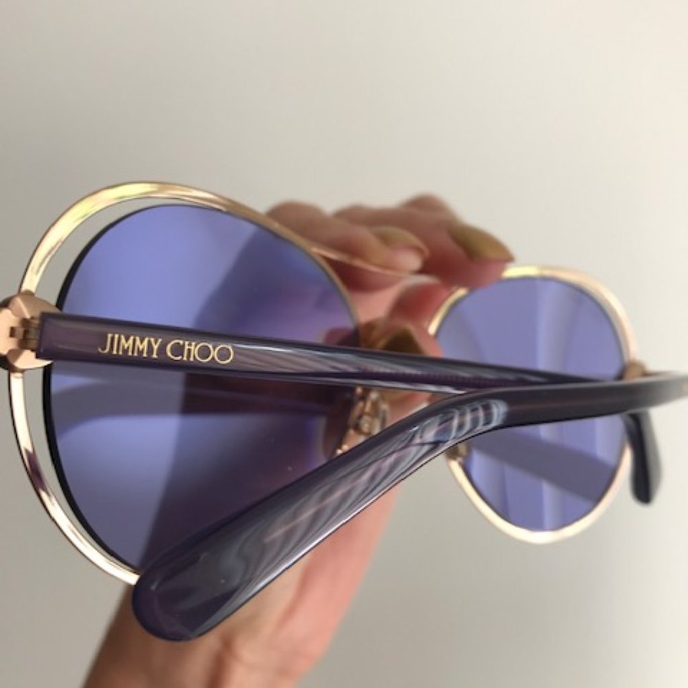 JIMMY CHOO SARAH/S Gold Violet Sunglasses - Picture 4 of 6